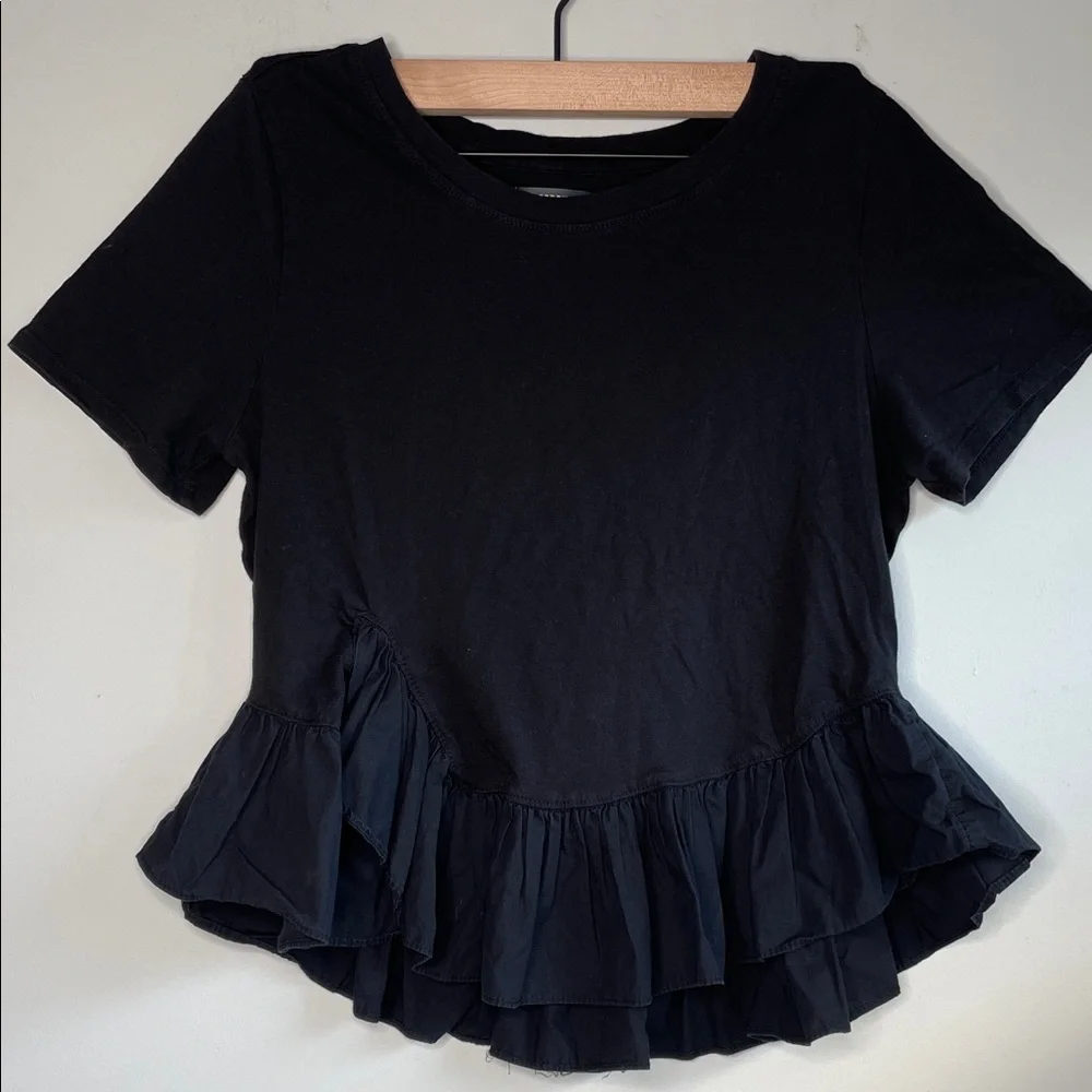 Maeve Anthropologie Ruffle-Hem Blouse Top - Picture 4 of 7